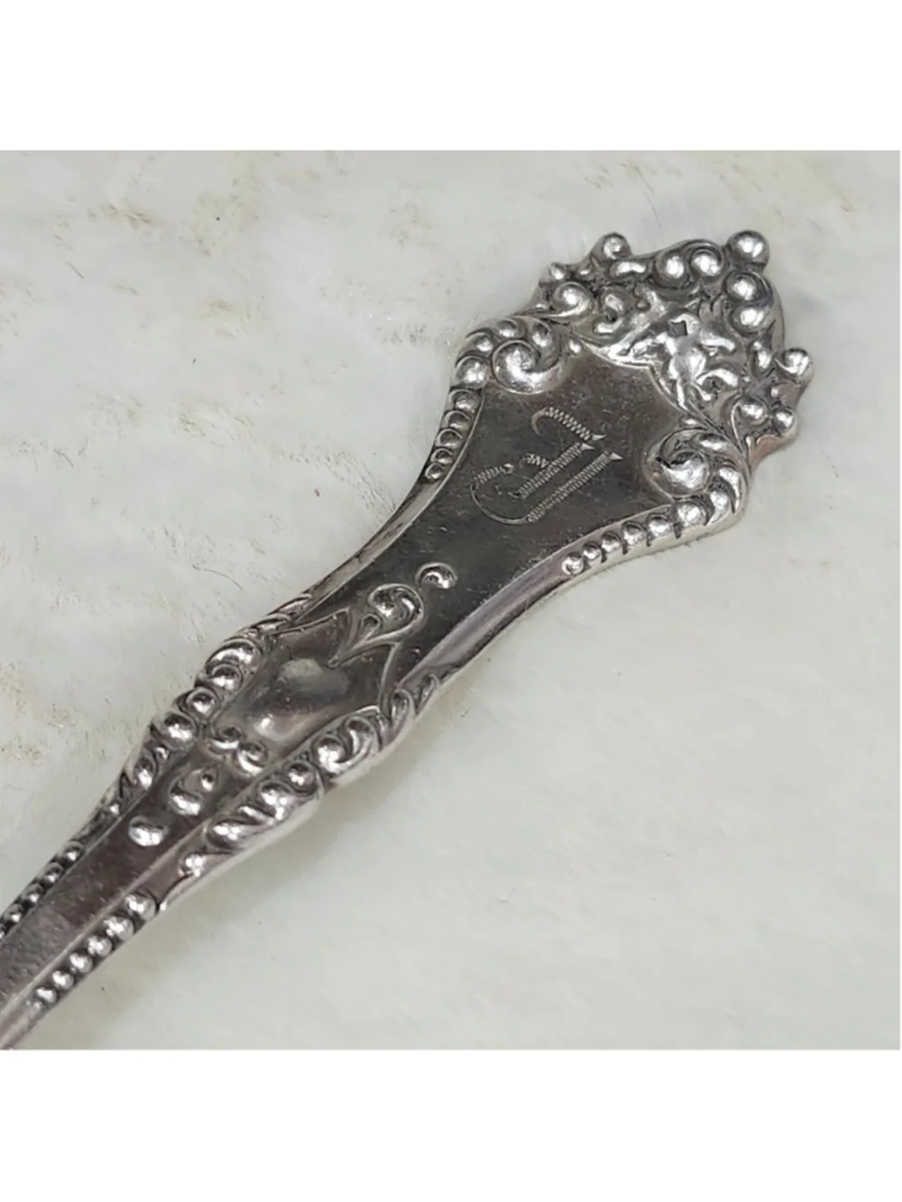 English Sterling Silver Antique Spoon marked J, ArA